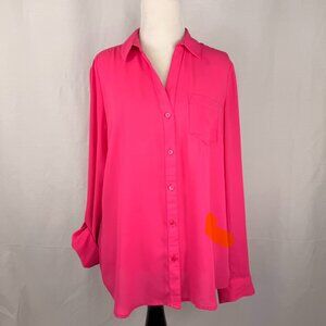 The Limited Women's Long Sleeve Blouse | Bubble Gum Pink | Medium